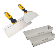 Stainless Steel Knife & Dual Mud Pan Drywall ...