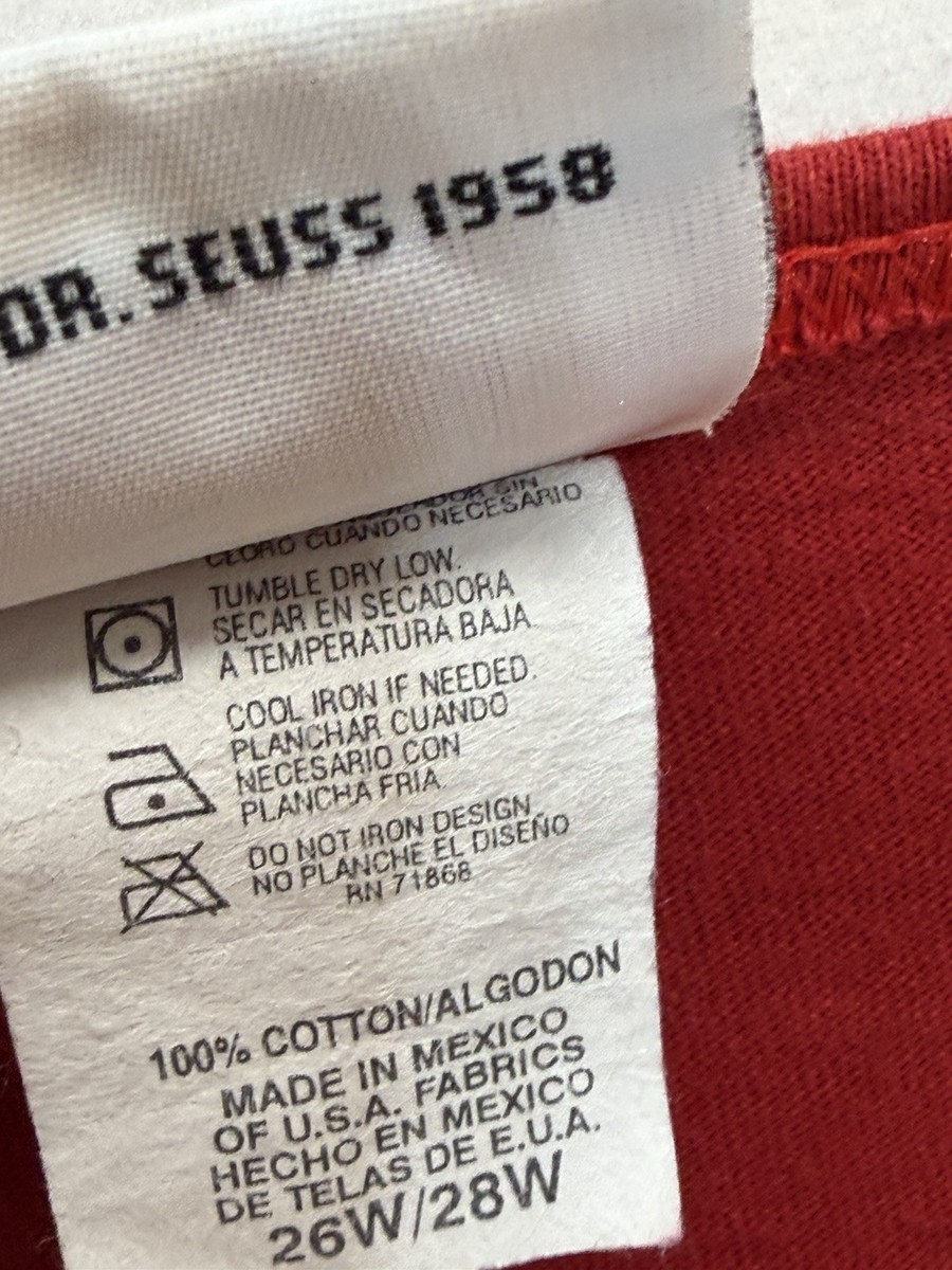 Dr. Seuss Cat In The Hat T-shirt Oh No, I Do Not Wish To Go 4XL VTG View 3