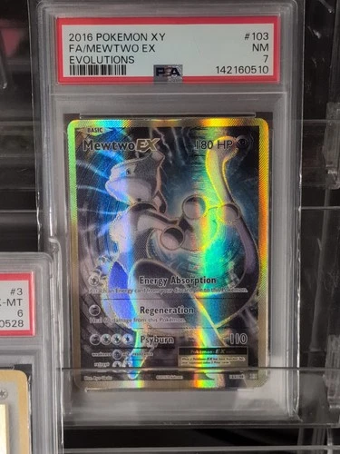 Mewtwo EX Full Art Holo PSA 7 Evolutions 103/108
