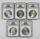 MS 66 Morgan Dollar 5pc Date Set. P S O Mints. NGC MS 66.