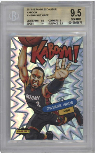 Dwyane Wade #14 2015 Panini Excalibur Kaboom card