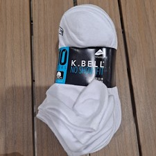K Bell Women's No Show Sock, 20 pair, White, Size 5.5-10, NWT