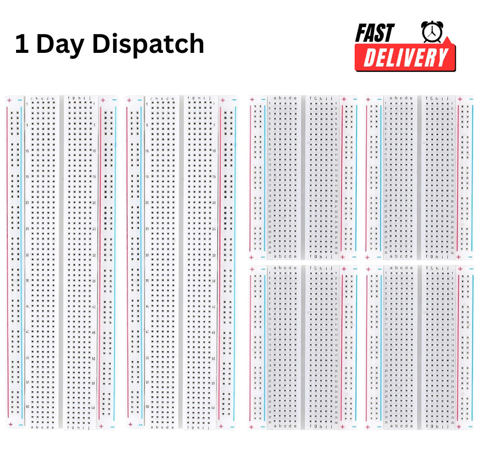 6PCS Breadboard Kit 830 & 400 Point Prototype Boards for Ard