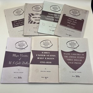 Walter Breen US Numismatic Book Series, Lot Of 7, Early US Gold Coin, Hewitts