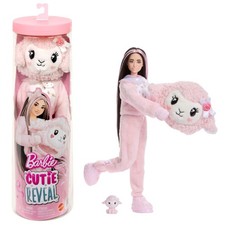Barbie Cutie Reveal Puppe & Zubeh&ouml;r, Kuschelserie Lamm mit 10 &Uuml;berraschungen...