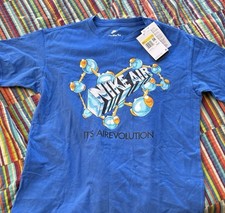 NWT NIKE Men's Sportswear Airevolution Graphic Blue T-Shirt Size Small Loose Fit