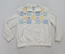 Alfred Dunner Women's Jacket Size 14 White Embroidered Lightweight