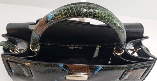Henri Bendel Python Snake Leather Bag, Limited Edition, WAS $1,000 *NEW & RARE!* - Picture 12 of 17