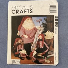 New FF McCall  s Crafts 8996 Sewing Pattern Santa  Elves Christmas Holiday