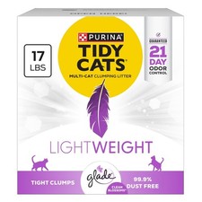 Purina LightWeight Clumping Cat Litter Glade Clean Blossoms Scent 17 lb Box