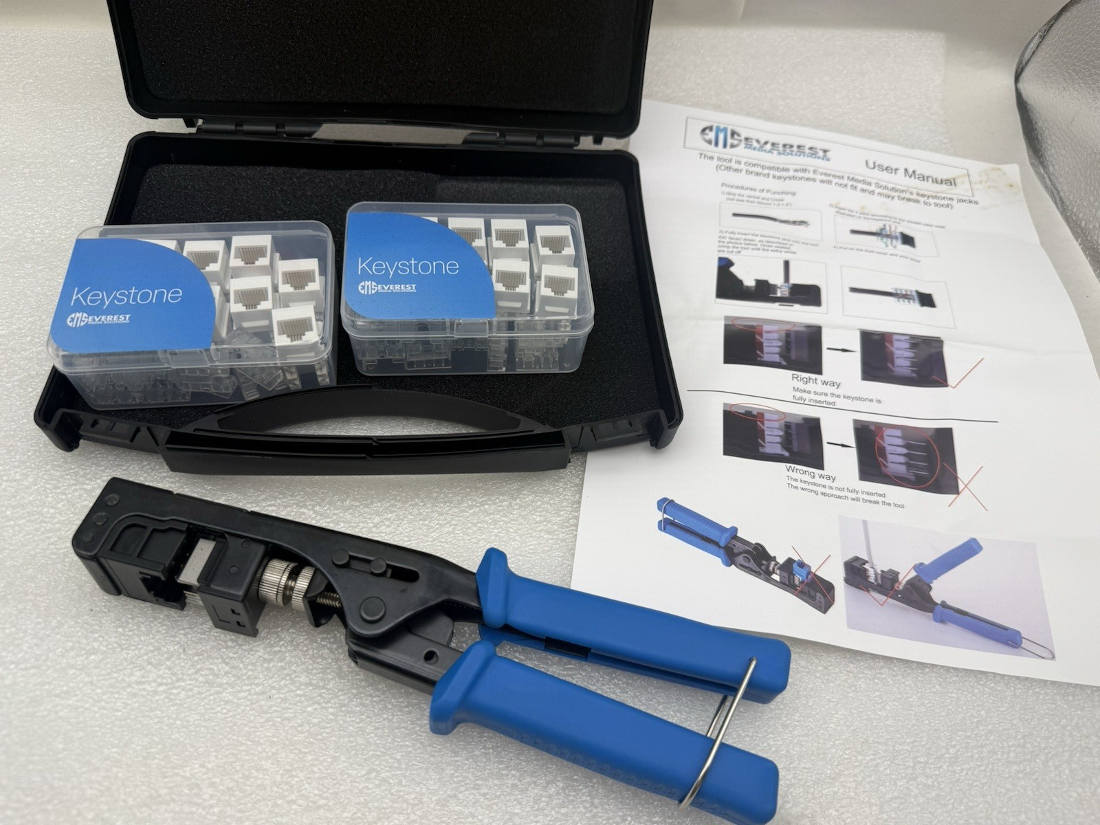 Everest Media Solutions easyJACK Speed Termination Tool Crimp Panel *READ..