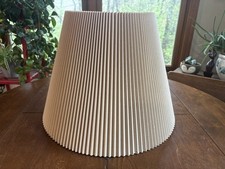 Vintage MCM Lamp Shade Pleated Accordion Style MCM 10.5x18" WIDE Nice!