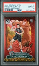 2024-25 Panini Donruss Optic - Gold Downtown /10 Donovan Clingan #22 (RC) PSA 10
