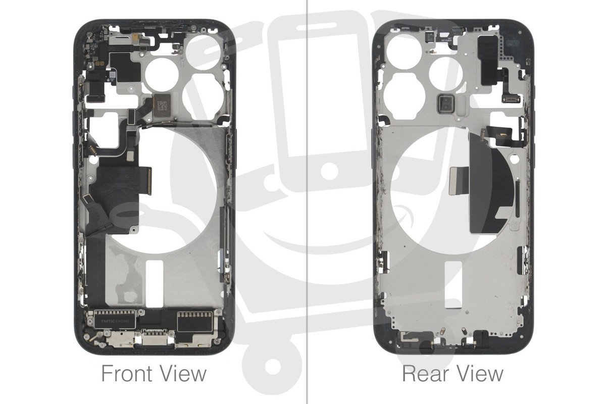 Official Apple iPhone 15 Pro Blue Titanium Chassis / Middle Frame