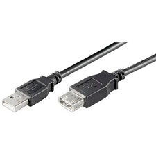USB2.0 Verlängerung USB-A-Stecker an USB-A-Buchse 1,8m Kabel schwarz