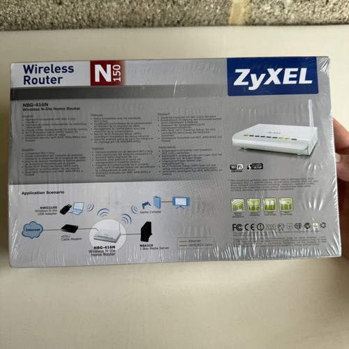 ZyXEL Communications NBG416N 150 Mbps 10/100 Wireless N Router Brand New Sealed - 第 2/4 張圖片
