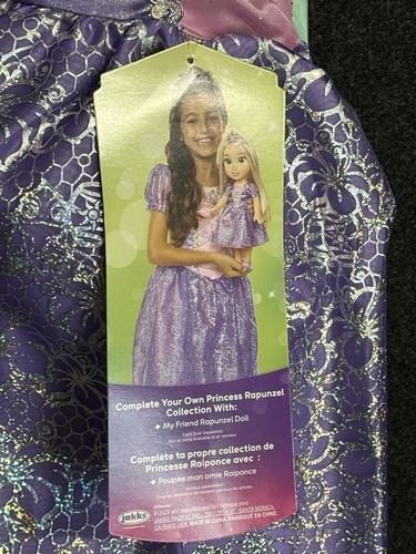 Disney Princess Rapunzel Tangled Deluxe Girls' Costume Purple/Pink Size 4-6x NEW - Bild 4 von 9