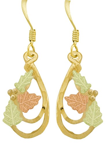 Lovely 10K Black Hills Gold Dangle Earrings - 第 1/1 張圖片
