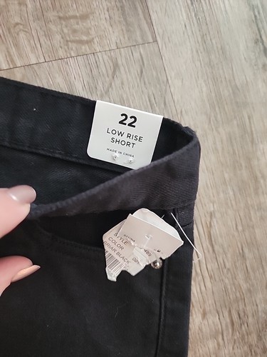Pacsun Shorts Women's Girls Size 22 Black Low Rise Short Denim NWT NEW Ships $0 - Picture 4 of 5