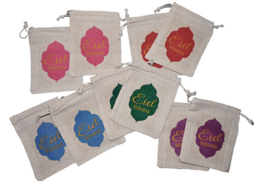 Mini Eid Mubarak Cotton Treat Bags (Pack of 5 Bags) - Picture 6 of 6