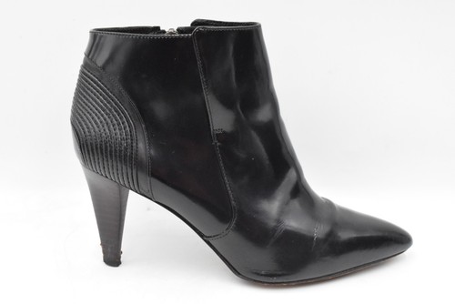 Stivaletti Hugo Boss neri in pelle con tacco alto donna EU 39 UK 6 - Foto 2 di 14