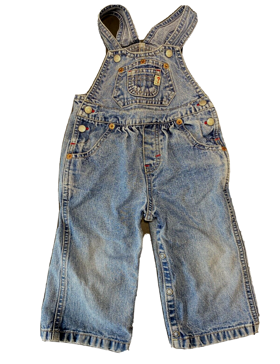 kids vintage GUESS パンツ 12M 90s Vintage Guess Overalls Infant Size 12 Months Triangle Logo