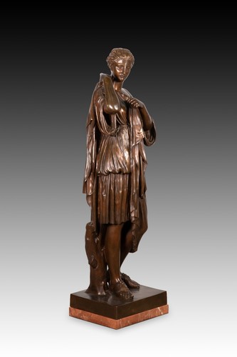 Diana of Gabies. Bronze, marble. Raingo Frères, France, 19th century - Picture 3 of 13