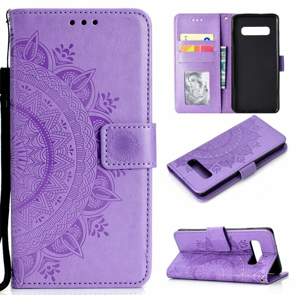 Leather Wallet Case For Samsung Galaxy S22 S21 S20 Plus Note 10 S9 S8 Card Cover - Image 3 of 4