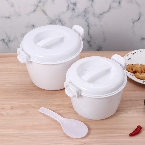 Hervidor de arroz microondas de grado alimenticio PP conveniente con paleta de arroz olla de vapor espesar - Imagen 16 de 34