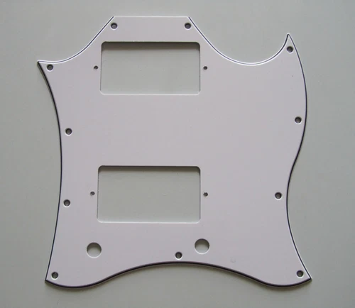 SG Standard Full Face Guitar Pickguard Scratch Plate White 3 Ply w/ Screws