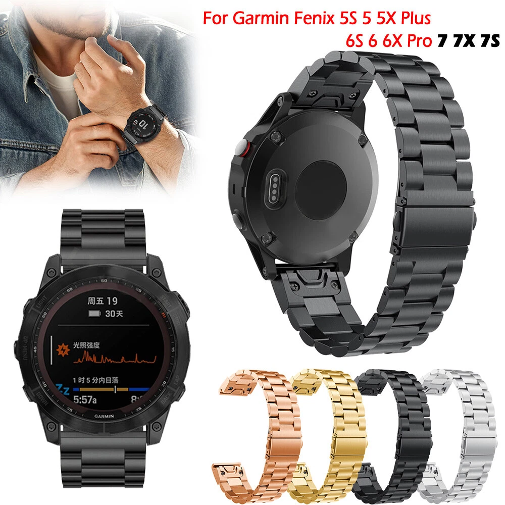 Quick Fit Stainless Steel Watch Band Strap For Garmin Fenix 7 7S