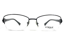 Vogue Eyeglasses Frames VO3985-B 352 Shiny Black Half Rim Crystals 54-17-135