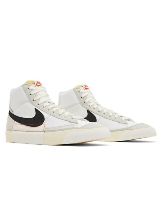 NEW Nike Blazer Mid '77 Pro Club White Black Sneakers DQ7673-100 Mens Size 7-9
