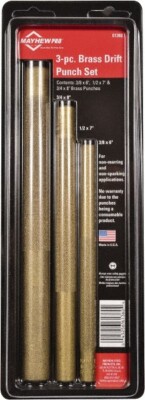 Mayhew Tools 61360 Brass Drift Punch Set, 3 Pieces