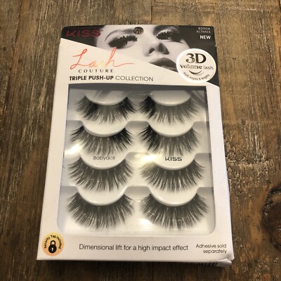 KISS Lash Couture Triple Push-Up Collection Fake Eyelashes 4 Pairs