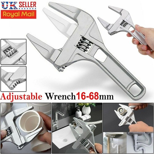 16-68mm Adjustable Large Spanner Wrench Opening Bathroom Nut Key DIY Hand Tool - Picture 2 of 16