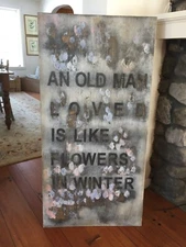 Handpainted Wooden Sign - Large 48" long x 24" wide - Rustic Family/Nature Quote