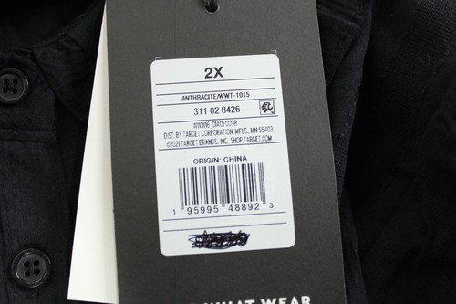 NWT Who What Wear Women's Long Sleeve Button Down Black Plus Size Blouse 3X - Picture 7 of 9