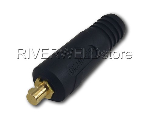 TIG Welding Cable Panel Connector-plug DKJ10-25 Dinse-Style 200Amp Red Black 4pk - Picture 2 of 5