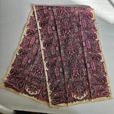 Vintage Retro Oblong Womens Polyester Scarf Pink/Red/Blue unbranded 43 x 13