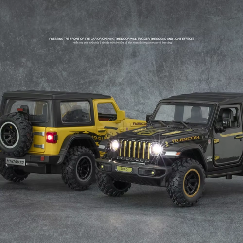 1:32 Jeeps Wrangler Rubicon Offroad Alu Modellauto Spielzeug Druckguss Metallguss - Bild 6 von 16