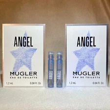 2x Thierry Mugler Angel Eau de Toilette EDT Sample Sprays .04oz, 1.2ml