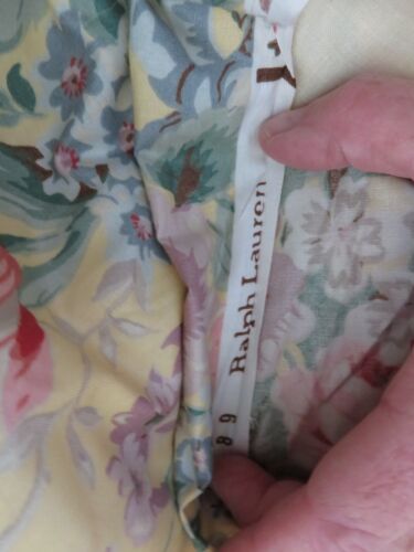 LARGE PC. Vintage Ralph Lauren Fabric Off the Bolt Never Used PINK ROSES & BOWS - Picture 10 of 17
