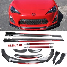 Front Bumper Lip Spoiler Body Kit Side Skirt Carbon Fiber For Scion FRS TC