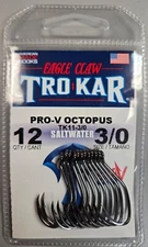 Eagle Claw Trokar Pro-V Saltwater Octopus Hook 12 Pack TK11-3/0 BR21