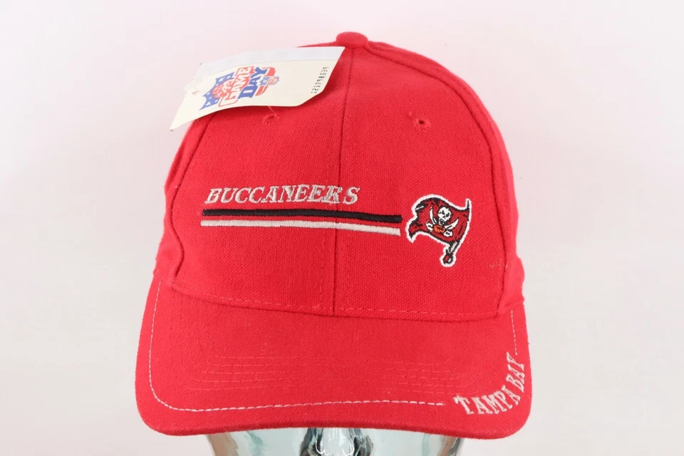 Nuevo de Lote Antiguo Años 90 Tampa Bay Buccaneers Fútbol Deletreado Snapback Gorra Gorra Roja Foto 2 de 4