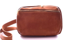 Parker Clay Desta Leather Belt Bag Cognac Brown Euc