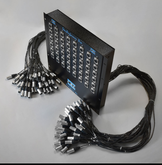 CBI 64 Ear Splitter Box Rack w/10ft Mon 10ft Main Microphone Split ...