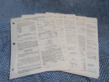 1968 CHEVROLET CHRYSLER CORVAIR FACTORY TUNE UP SPECIFICS SPEC MANUAL SHEETS SET