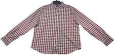 Nautica Button Down Shirt Mens size XL Red Gray Checks Stretch Casual New